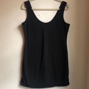 Sleeveless Cotton Bodycon Black Dress